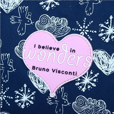 Рюкзак школьный Bruno Visconti, 40 х 30 х 19 см, эргономичная спинка, «Девочка и единорог», пенал в подарок